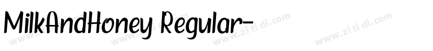 MilkAndHoney Regular字体转换